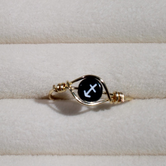 Sagittarius Zodiac Sign Ring | Adjustable Ring | Zodiac Ring | Sagittarius - Picture 1 of 5